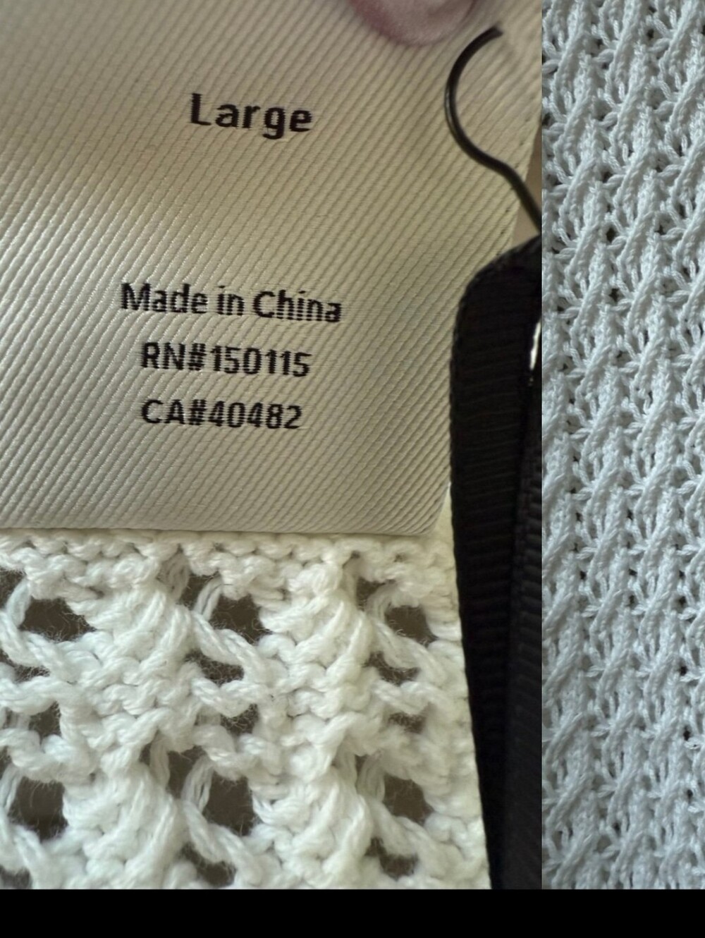 Varley Ferns Open Knit tank In Snow White Size L - Picture 8 of 10